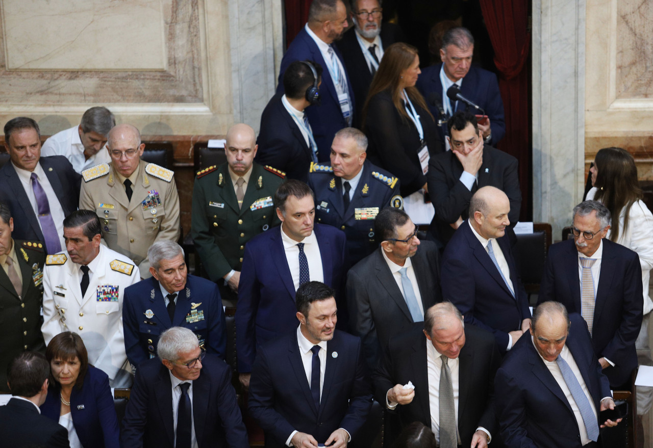 Integrantes del gabinete en el Congreso Nacional. Foto: NA/Mariano Sánchez