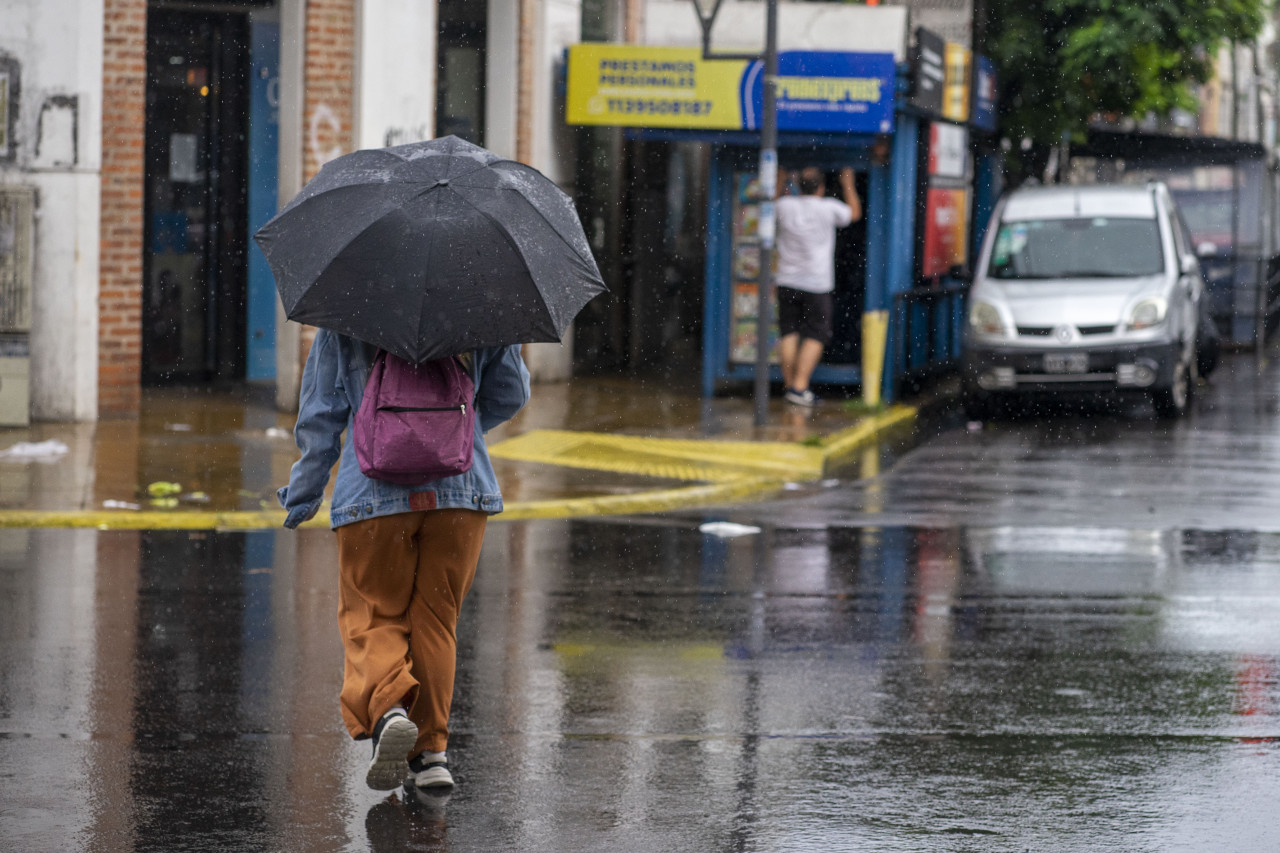 Lluvias y tormentas en la Ciudad de Buenos Aires. Foto: NA/Daniel Vides.