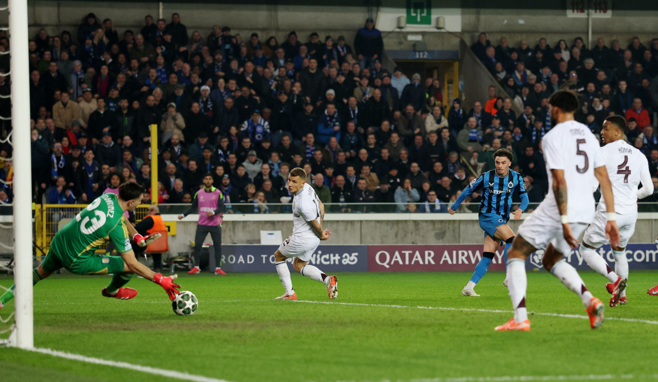 Champions League, Brujas vs. Aston Villa. Foto: REUTERS.