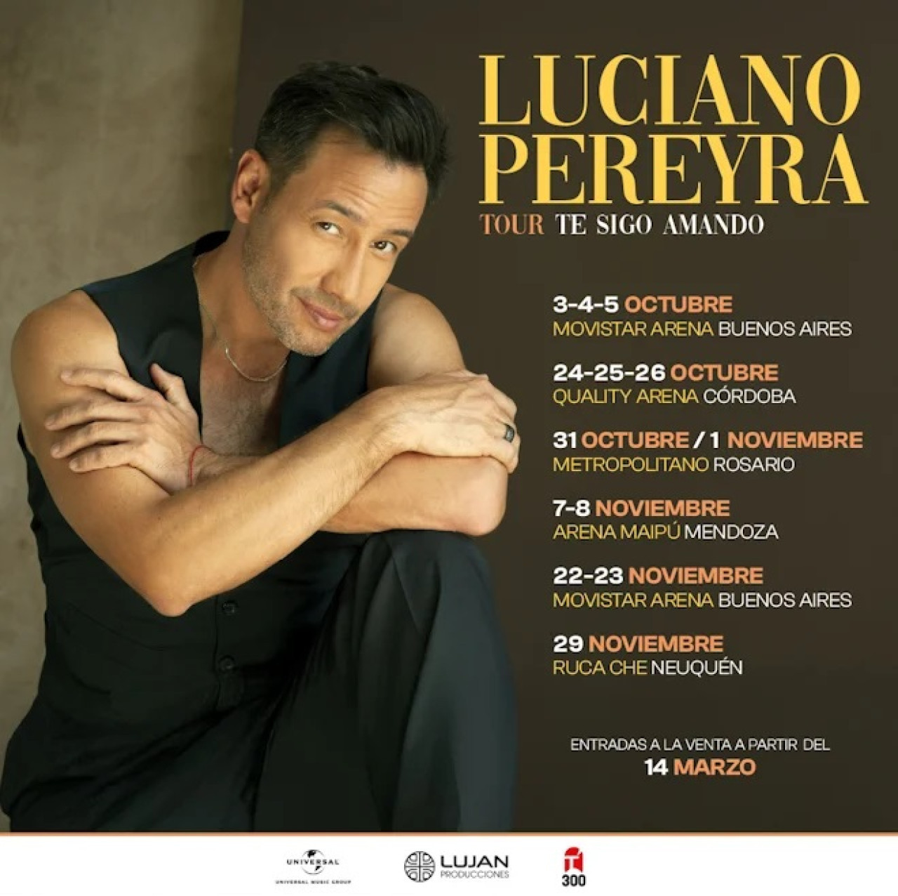 Luciano Pereyra anuncia su tour Te sigo amando. Foto: Prensa