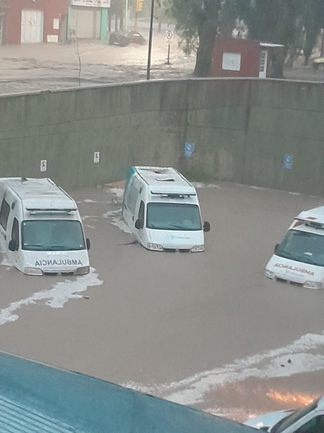 Temporal e inundaciones en Bahía Blanca. Foto: X.