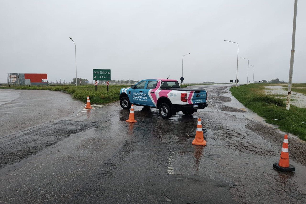 Operativos de PBA en Bahía Blanca. Foto: X / @BAProvincia.