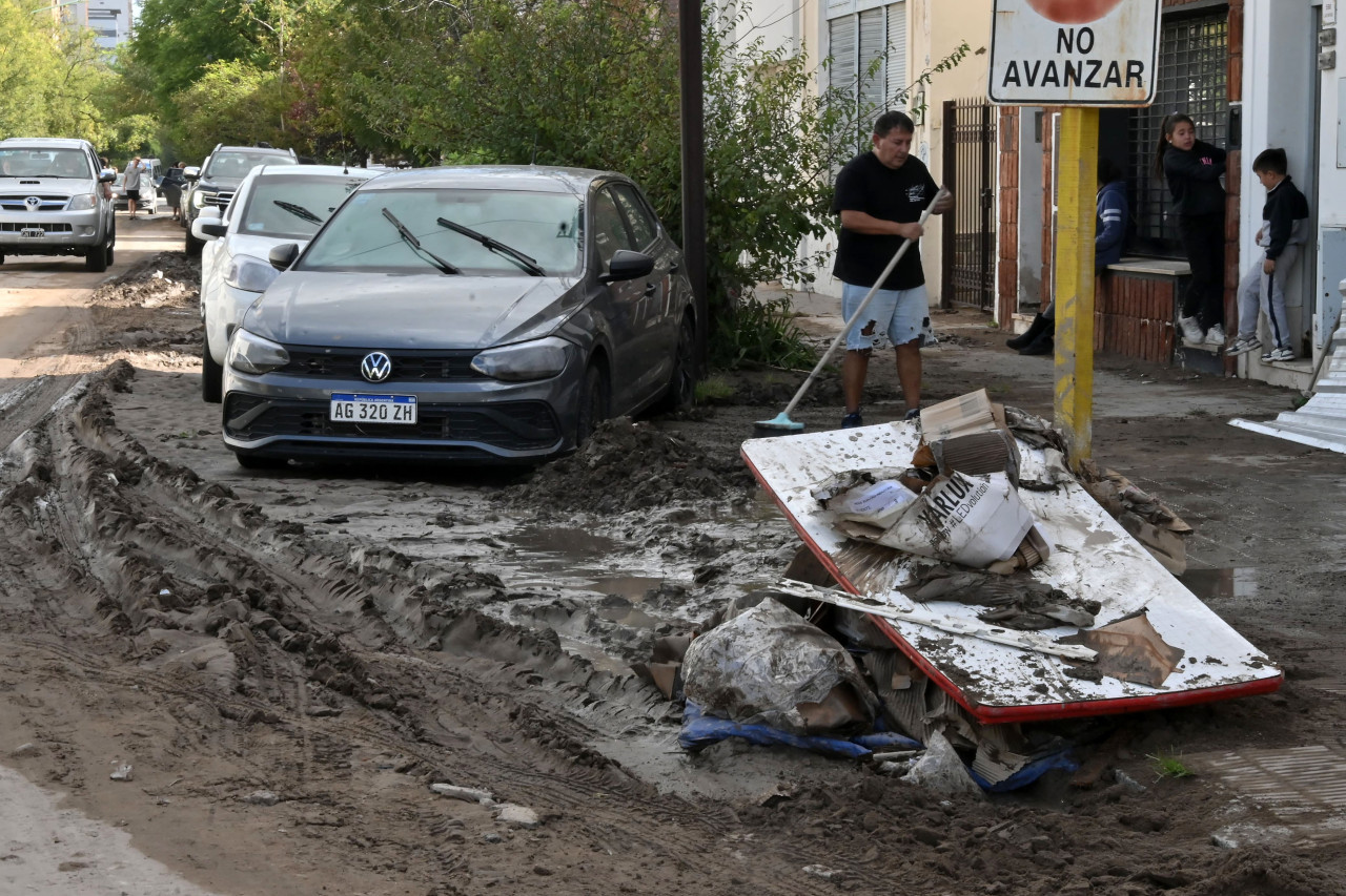 Temporal en Bahía Blanca. Foto: JOSE SCALZO/NA.