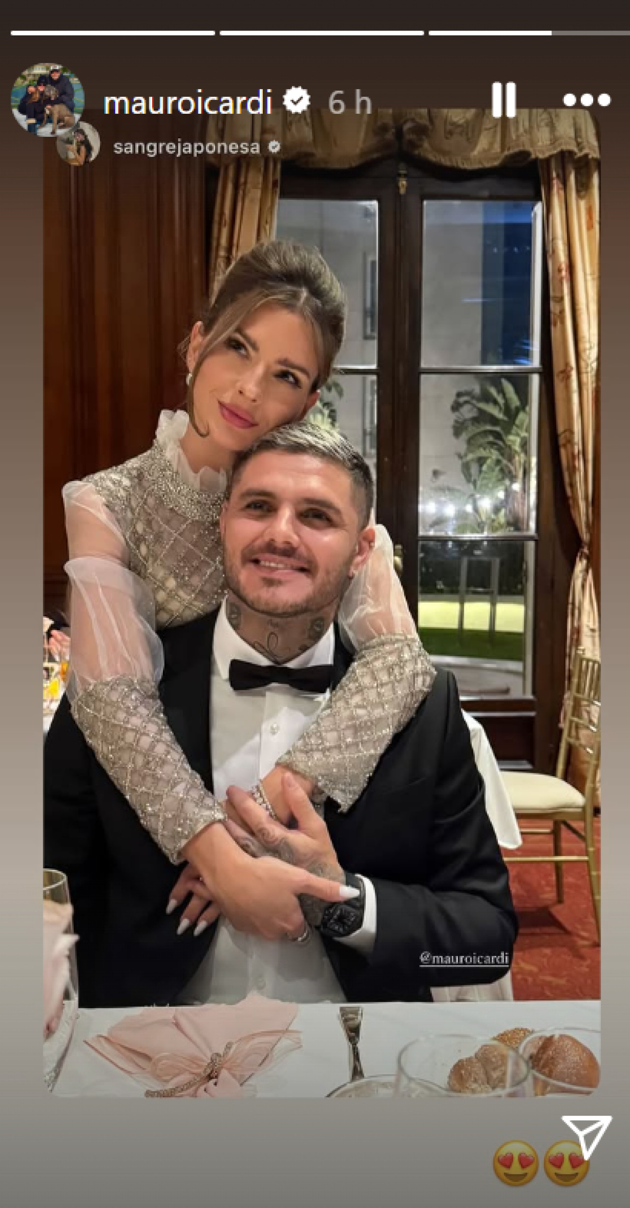 El festejo de cumpleaños de la China Suárez junto a Mauro Icardi. Foto: Instagram.