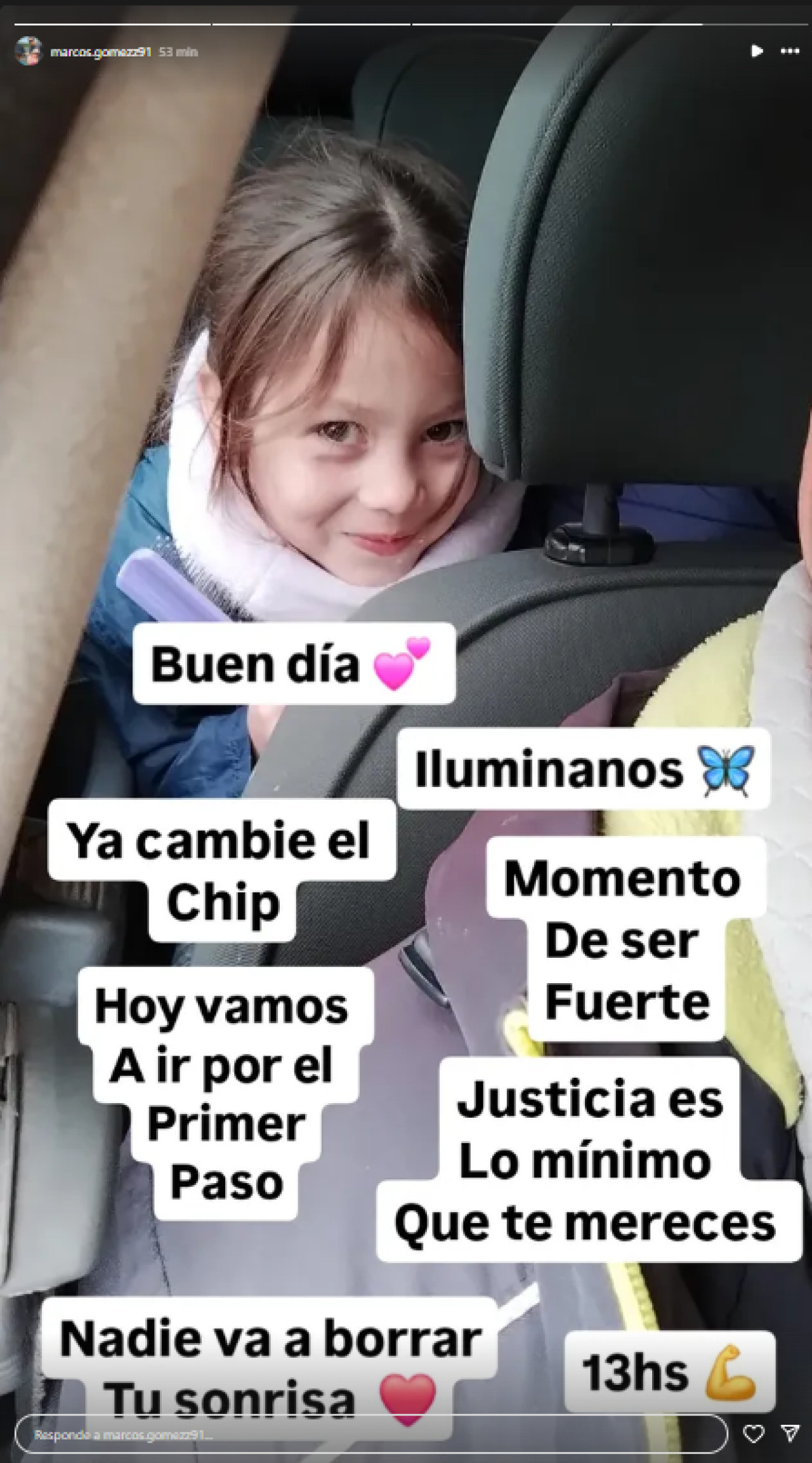 El papá de Kim Gómez pidiendo justicia. Foto: Instagram.