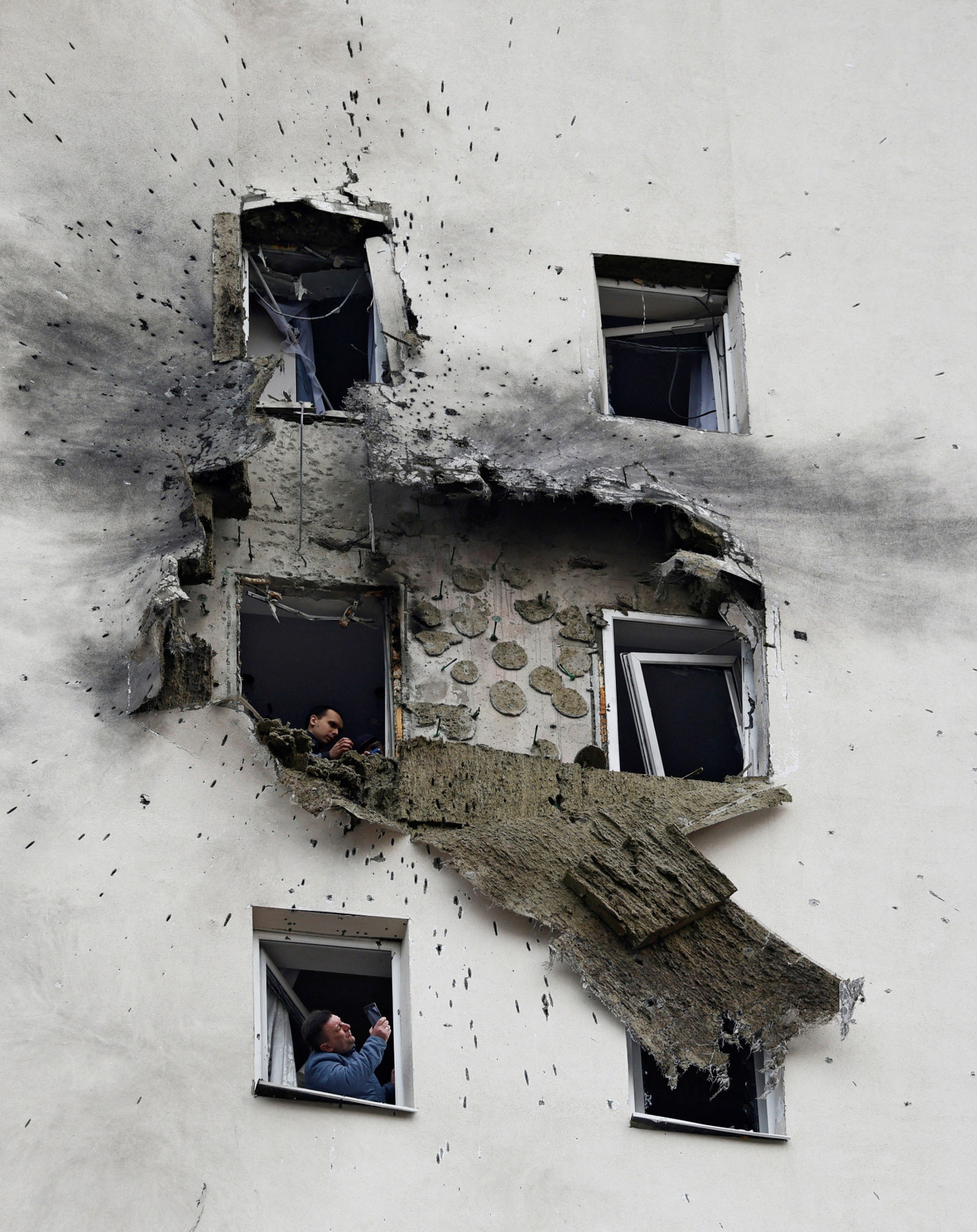 Destrucción en la región de Moscú tras el ataque ucraniano con drones. Foto: Reuters.