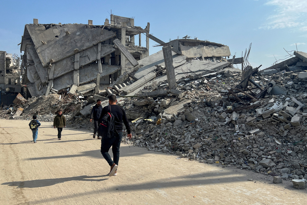 Destrucción en la Franja de Gaza. Foto: Reuters/Hussam Al-Masri.