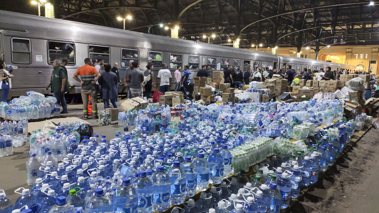 Donaciones para Bahía Blanca. Foto: NA.