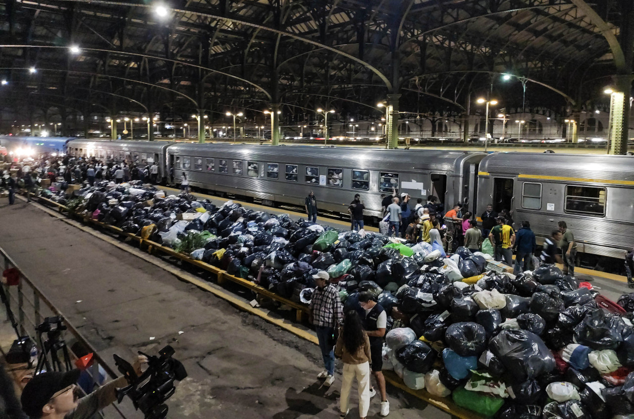 Donaciones para Bahía Blanca. Foto: NA.