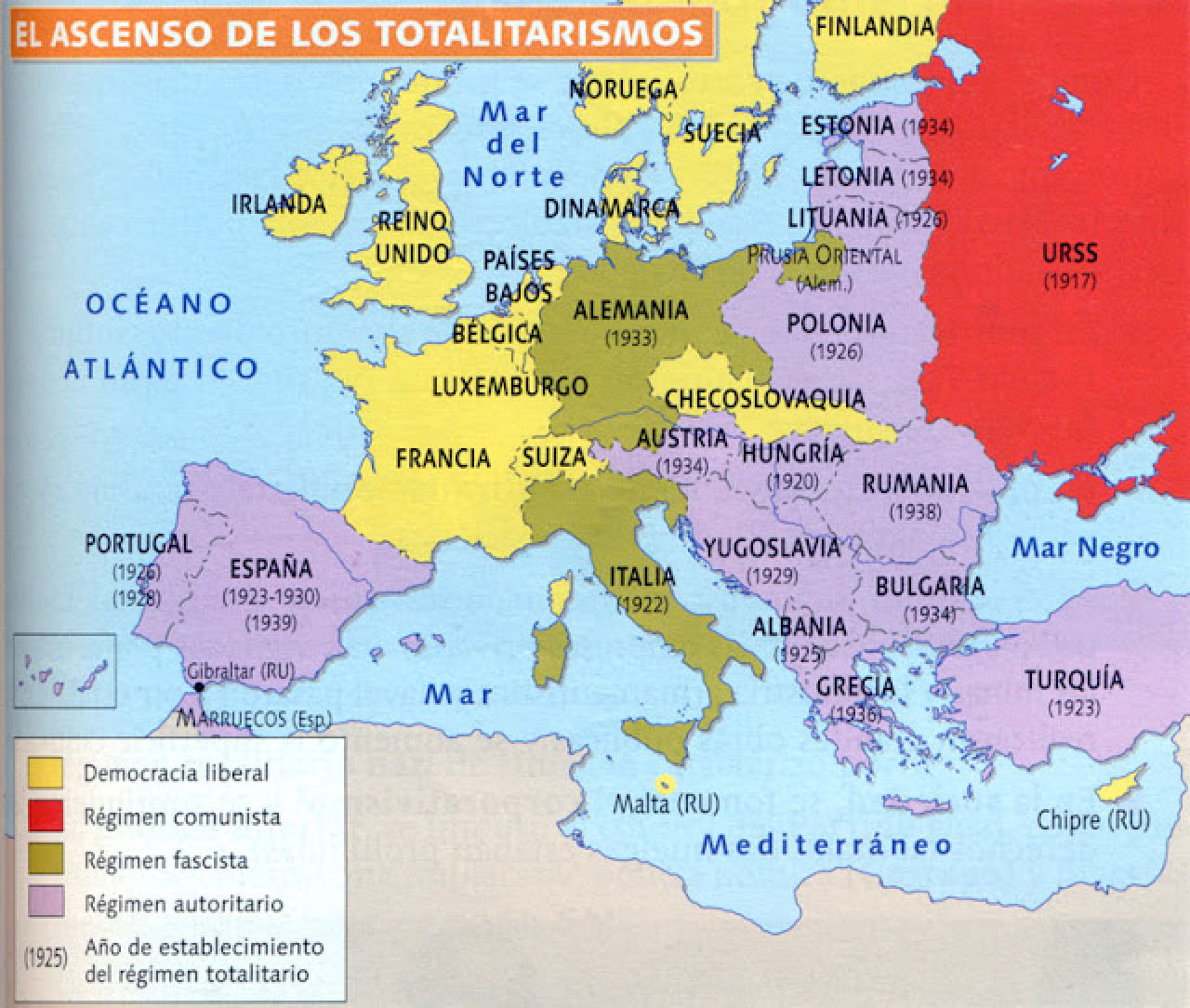 Regímenes totalitarios en Europa