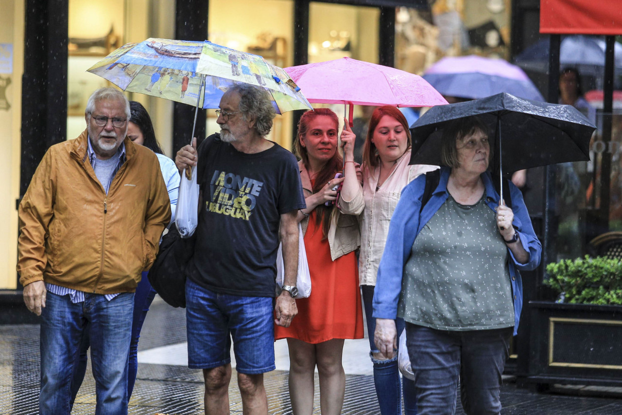 Lluvias en la Ciudad de Buenos Aires. Foto: NA/Daniel Vides.