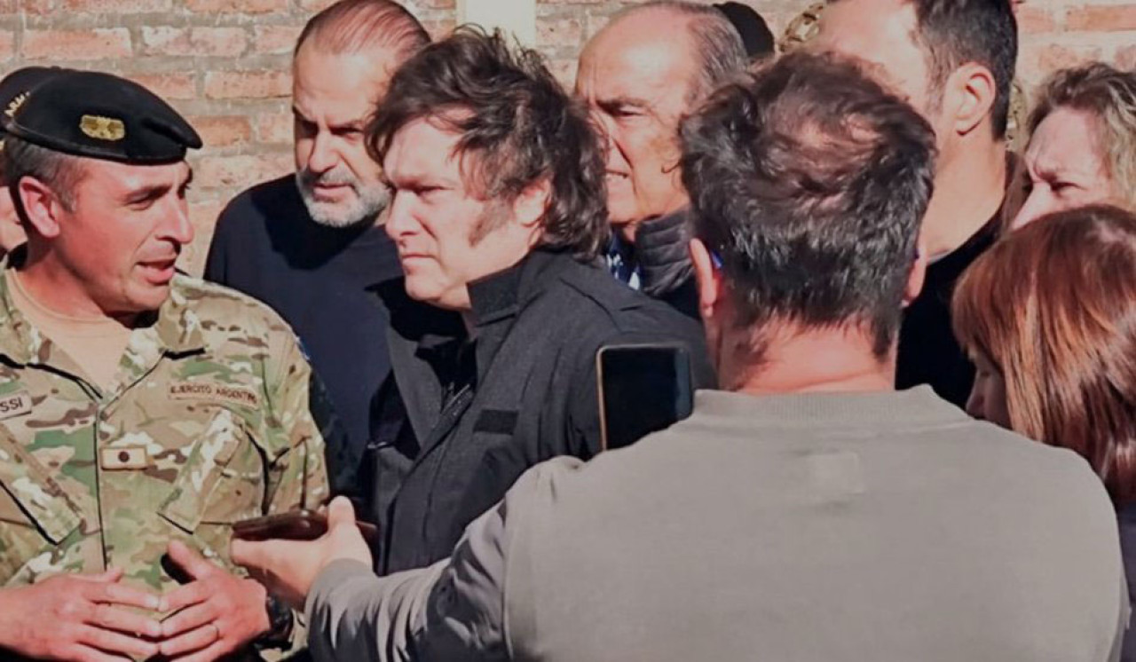 Javier Milei en Bahía Blanca. Foto: NA.