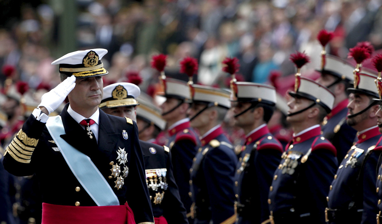 Las tropas españolas. Foto: Reuters/Juan Carlos Rojas