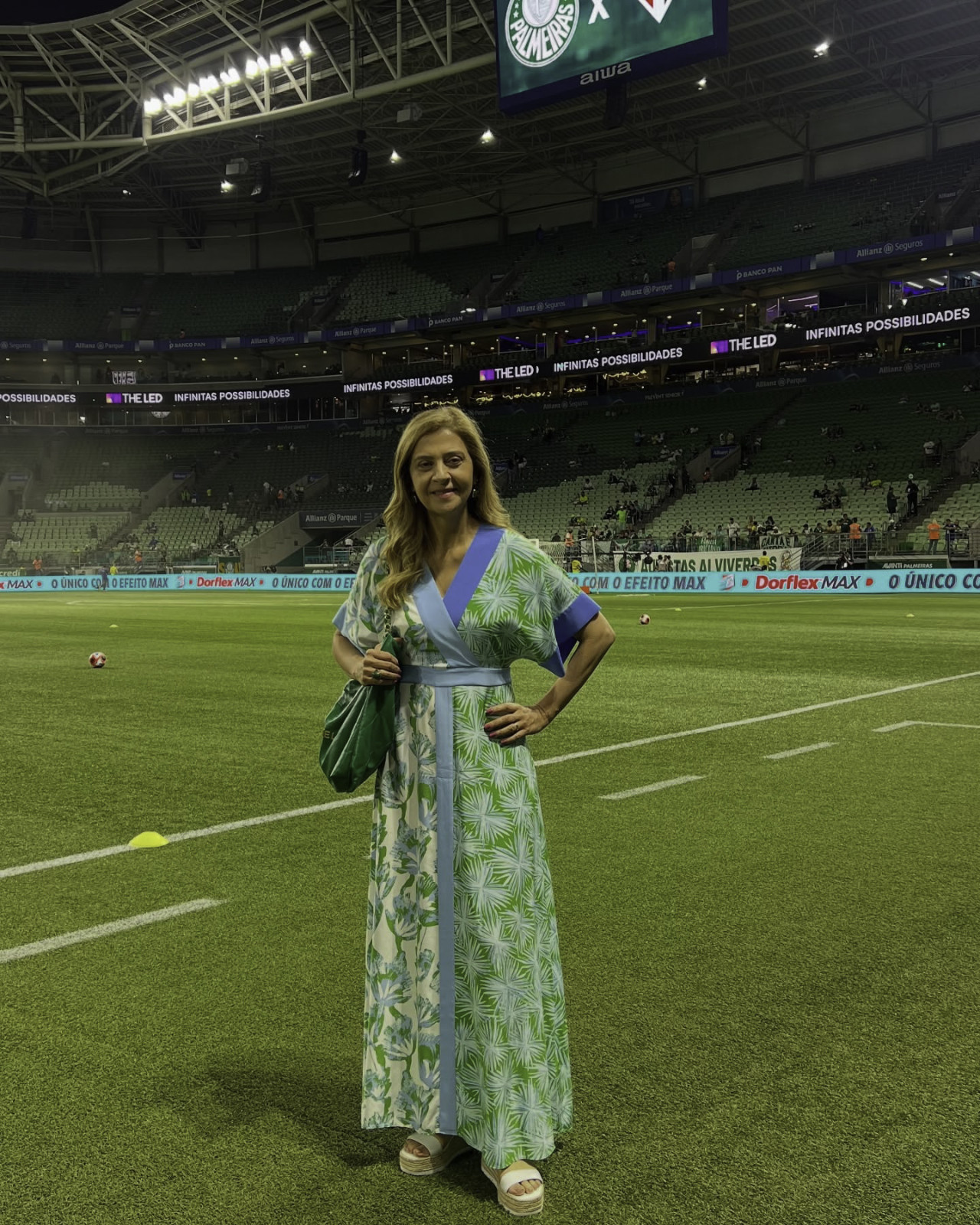 La presidenta de Palmeiras, Leila Pereira. Foto: NA.