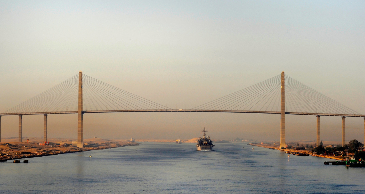 El Canal de Suez. Foto: Wikipedia.