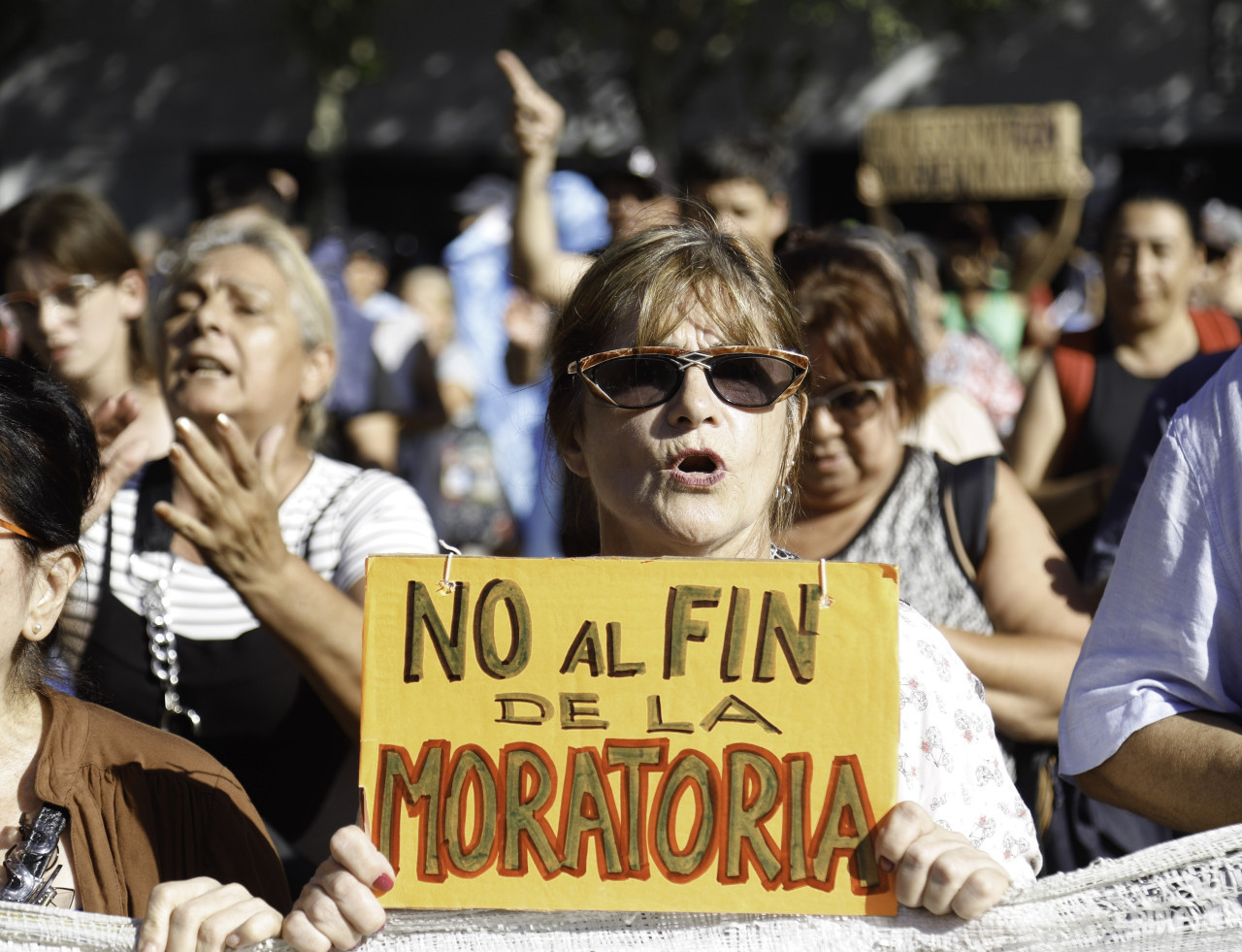 Marcha de Jubilados en el Congreso.  FOTO: MARIANO SANCHEZ/ NA