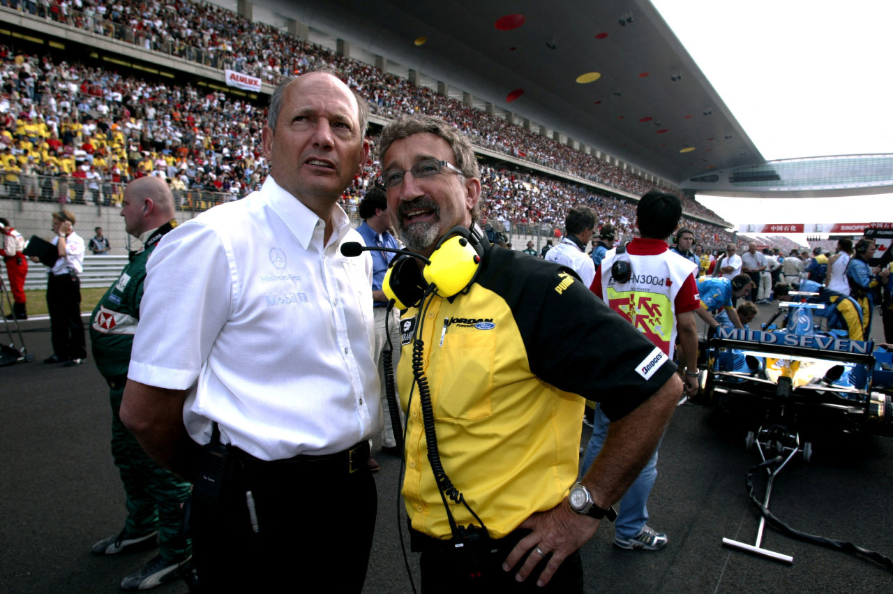 Eddie Jordan junto a Ron Denis, ex jefe de McLaren. Reuters/John Marsh