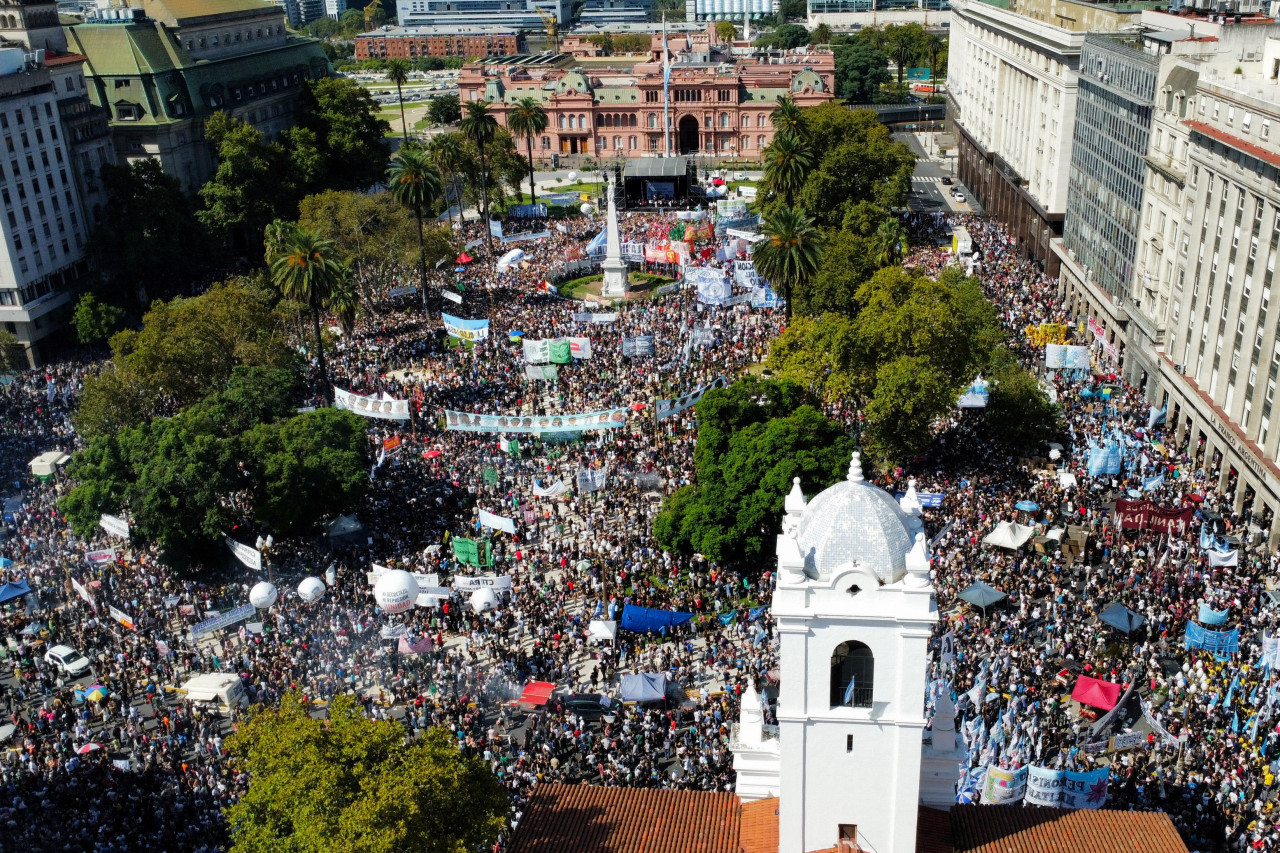 La manifestación por el "Día de la Memoria" que se realizó en 2024. Foto: NA (Agustín Marcarían)