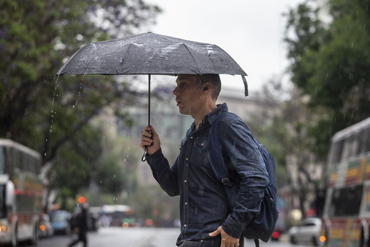 Lluvias y tormentas en la Ciudad de Buenos Aires. Foto: Damián Dopacio/NA.